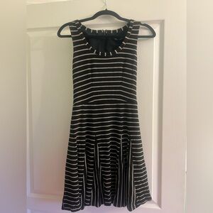 Nanette Lepore fit and flair striped dress